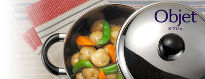 宮崎製作所 オブジェ objet ソースポット20cm (OJ-6) ステンレス鍋 両手鍋(代引不可)