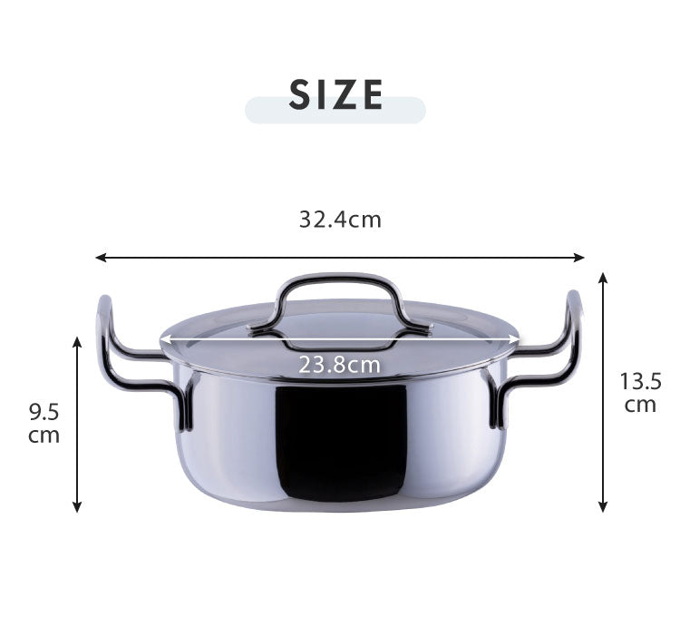 ジオ・プロダクト 日本製 両手鍋 22cm GEO-22T ガス火・IH対応 オーブン可 GEO ジオ 服部幸應先生 国産 宮崎製作所 Miyaco ジオプロダクト