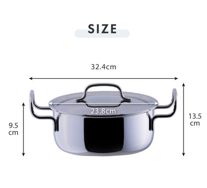 ジオ・プロダクト 日本製 両手鍋 22cm GEO-22T ガス火・IH対応 オーブン可 GEO ジオ 服部幸應先生 国産 宮崎製作所 Miyaco ジオプロダクト