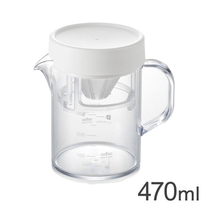 曙産業 コーヒーサーバーストロン400ビーカーコンパクトドリッパーセットホワイト TW-3767(代引不可)
