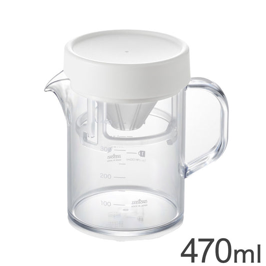 曙産業 コーヒーサーバーストロン400ビーカーコンパクトドリッパーセットホワイト TW-3767(代引不可)