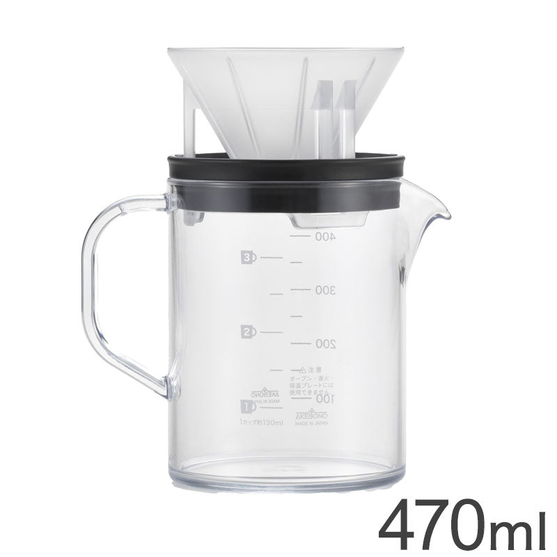 曙産業 コーヒーサーバーストロン400ビーカーコンパクトドリッパーセットブラック TW-3768(代引不可)