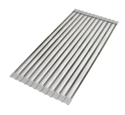 シンクに渡して使える 伸縮水切りラック・ワイド (DS-11) 24.5cm幅 28~45cm スノコ 丸めて収納 水回り 流し 便利 デイズ 折りたたみ 水切りラック コンパクト 省スペース 伸縮式 食器 プレート 巻ける(代引不可)