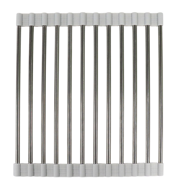 シンクに渡して使える 伸縮水切りラック・ワイド (DS-11) 24.5cm幅 28~45cm スノコ 丸めて収納 水回り 流し 便利 デイズ 折りたたみ 水切りラック コンパクト 省スペース 伸縮式 食器 プレート 巻ける(代引不可)