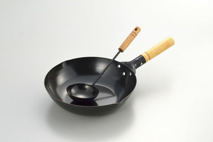鉄製木柄北京鍋28cm お玉付(代引不可)