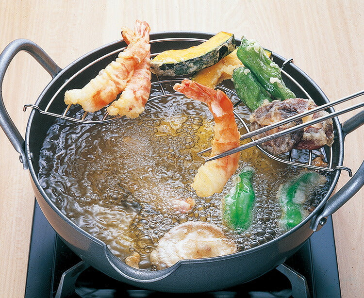 極天極厚揚げ鍋26cm 底厚3.2mm 揚げ物 お鍋 厚さ 油温 天ぷら鍋 熱伝導率 上手 基礎知識 本格的 14品目 レシピブック付