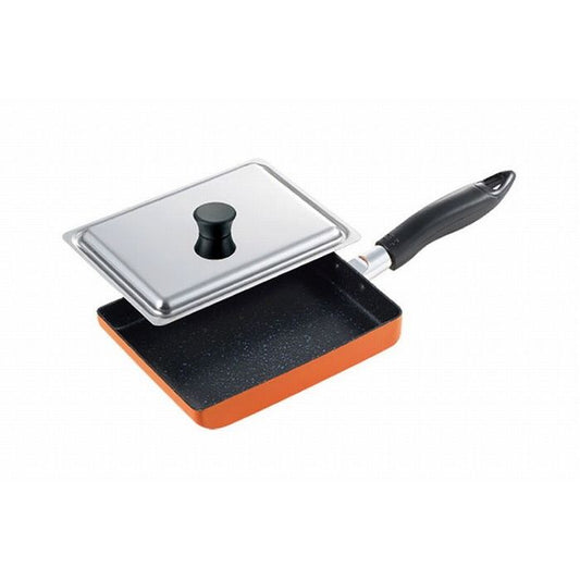 デイリー エッグパン(DEP-01)フタ付 玉子焼 卵焼き器 玉子焼きフライパン 目玉焼 ぎょうざ お弁当 ふっくら フッ素加工【ガス火・IH対応】(代引不可)