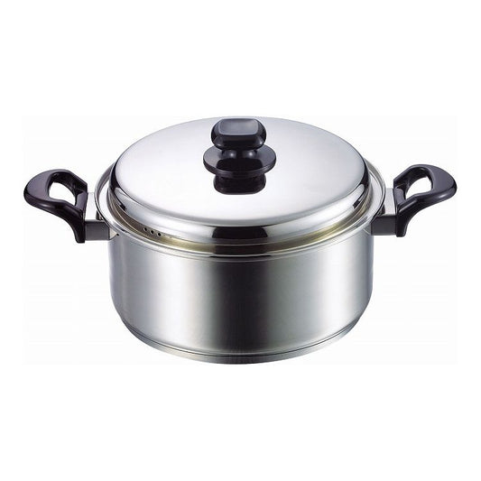 マイクレストII ステンレス両手鍋24cm(代引不可)