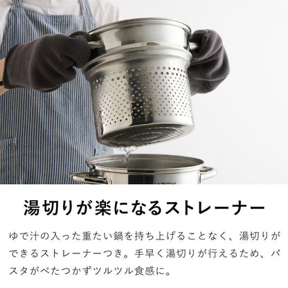 落合務 IH200V対応スチーム&パスタポット20cm(代引不可)