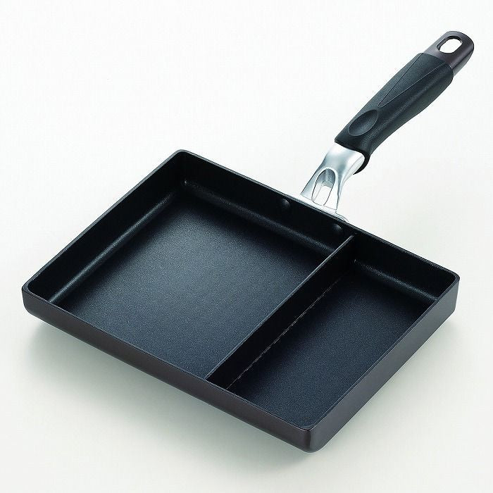 フライパン 卵焼き 玉子焼き IH 【 タマハシ ニューモーニング エッグパン NME-01 】 ツインパン IH対応 仕切り付き フッ素樹脂 加工 お弁当 時間短縮 フライパン(代引不可)