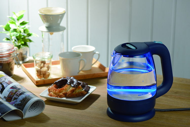 マリ・クレール アクアグラス電気ケトル1.2L LEDタイプ(代引不可)