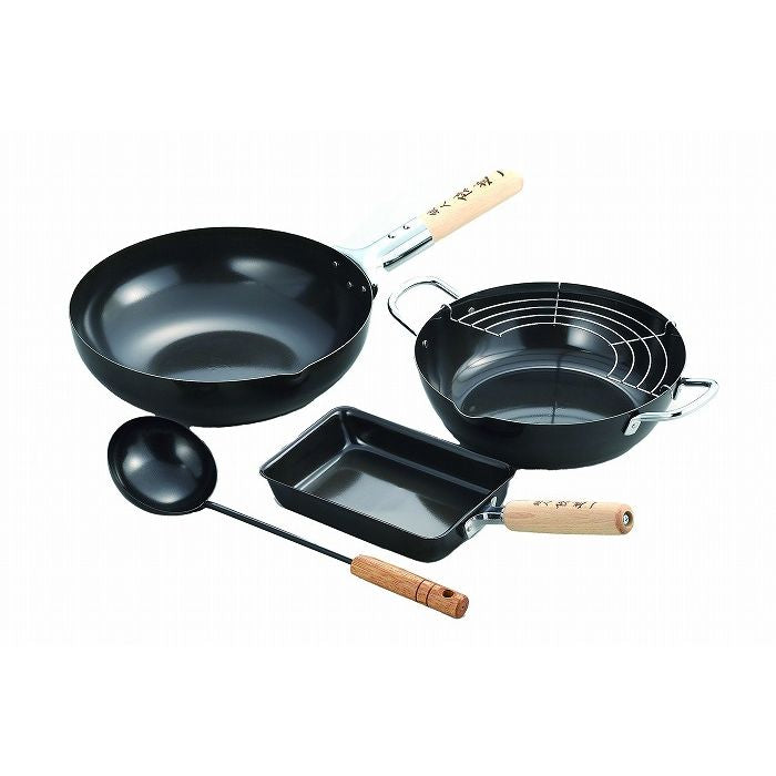 中華料理 3点セット タマハシ 「陳建一」 本格北京鍋3点セット CK-404 (電磁調理器対応・IH対応・片手中華鍋・鉄鍋・鉄人陳建一)(代引不可)