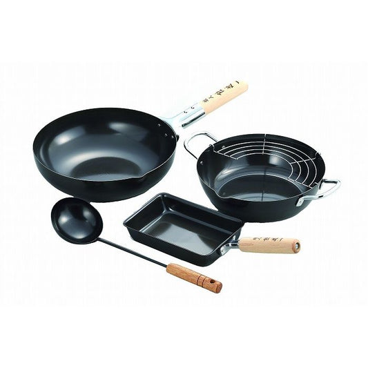 中華料理 3点セット タマハシ 「陳建一」 本格北京鍋3点セット CK-404 (電磁調理器対応・IH対応・片手中華鍋・鉄鍋・鉄人陳建一)(代引不可)