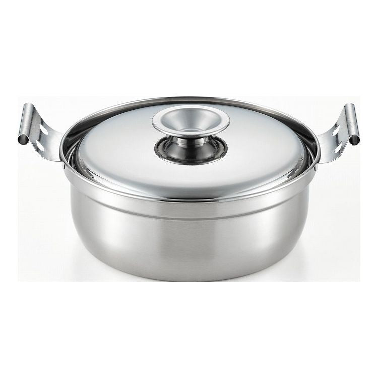 丁度鍋 16cm IH対応 タマハシ 味名人 AM-16W 両手鍋 卓上鍋 一人鍋 ステンレス製 シルバー よせ鍋 蓋付き(代引不可)