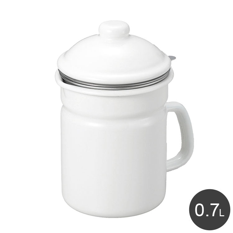 活性炭付オイルポット0.7L ホワイト(代引不可)
