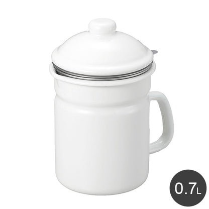 活性炭付オイルポット0.7L ホワイト(代引不可)