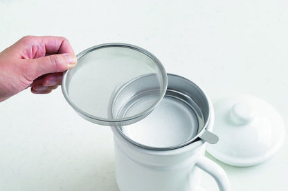 活性炭付オイルポット0.7L ホワイト(代引不可)