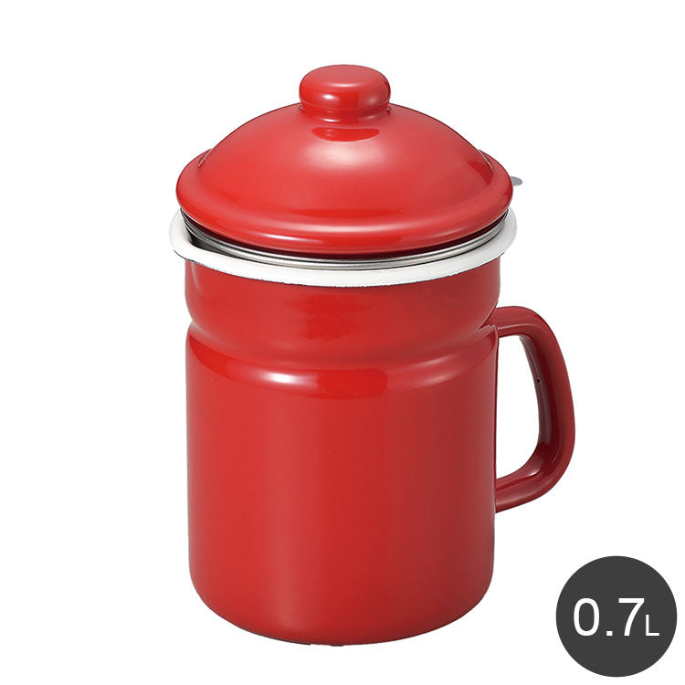 活性炭付オイルポット0.7L レッド(代引不可)