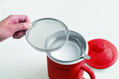 活性炭付オイルポット0.7L レッド(代引不可)