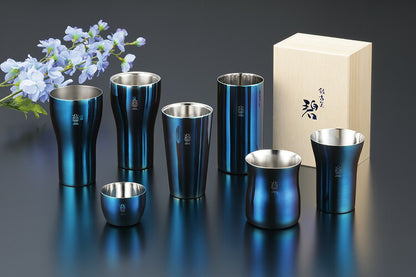 碧 銀古美 W構造ハイボールタンブラー 優美 輝く テーブル 高級感 奥深い色合い 器 爽快感 独特 風合い 味わい