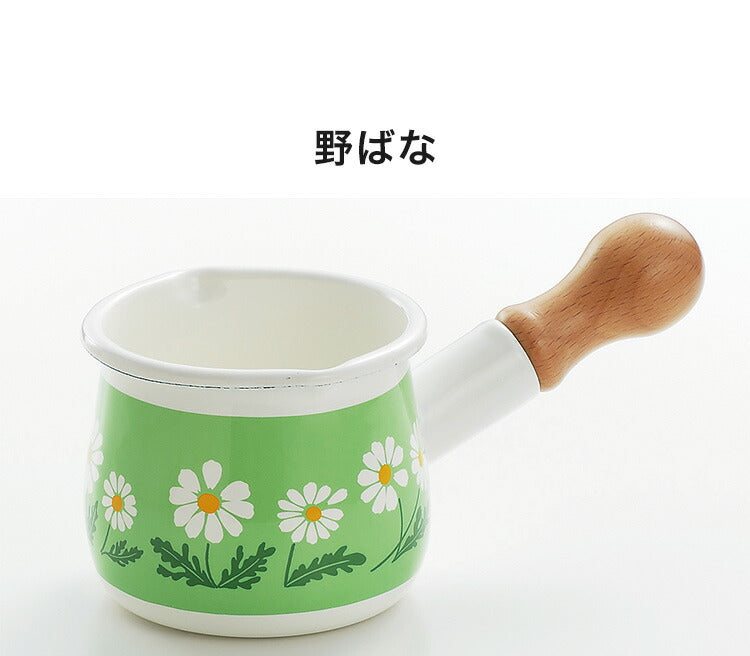 プチミルクパン アデリアレトロ タマハシ 日本製 片手鍋 小鍋 ホーロー製品 ミニ 省スペース 保温性 耐熱性 耐酸性 昭和レトロ レトロ キッチン 台所(代引不可)