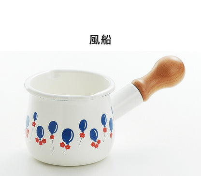プチミルクパン アデリアレトロ タマハシ 日本製 片手鍋 小鍋 ホーロー製品 ミニ 省スペース 保温性 耐熱性 耐酸性 昭和レトロ レトロ キッチン 台所(代引不可)