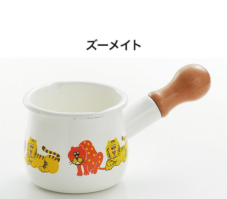 プチミルクパン アデリアレトロ タマハシ 日本製 片手鍋 小鍋 ホーロー製品 ミニ 省スペース 保温性 耐熱性 耐酸性 昭和レトロ レトロ キッチン 台所(代引不可)