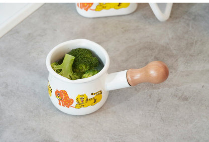 プチミルクパン アデリアレトロ タマハシ 日本製 片手鍋 小鍋 ホーロー製品 ミニ 省スペース 保温性 耐熱性 耐酸性 昭和レトロ レトロ キッチン 台所(代引不可)