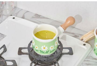 プチミルクパン アデリアレトロ タマハシ 日本製 片手鍋 小鍋 ホーロー製品 ミニ 省スペース 保温性 耐熱性 耐酸性 昭和レトロ レトロ キッチン 台所(代引不可)