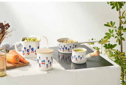 プチミルクパン アデリアレトロ タマハシ 日本製 片手鍋 小鍋 ホーロー製品 ミニ 省スペース 保温性 耐熱性 耐酸性 昭和レトロ レトロ キッチン 台所(代引不可)