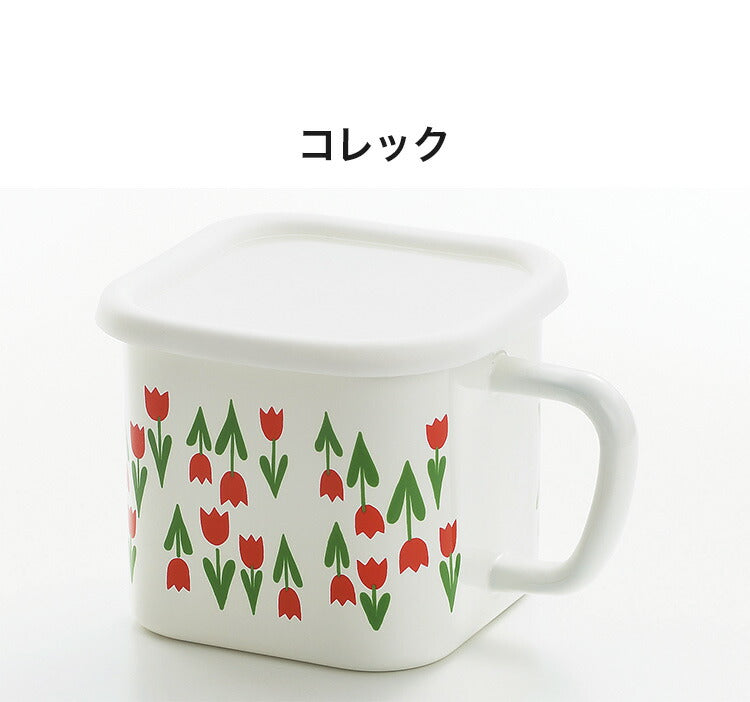 アデリアレトロ ホーロー 保存容器 マルチスクエアポット・ズーメイト ADR-35 角型 天ぷら そのまま 1.4L ホーロー 琺瑯 グッズ マルチポット ポップ ユニーク aderia(代引不可)