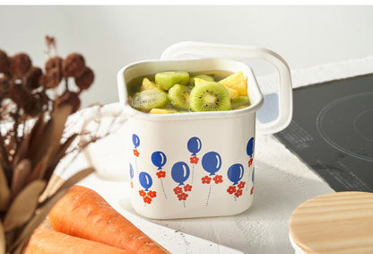 アデリアレトロ ホーロー 保存容器 マルチスクエアポット・ズーメイト ADR-35 角型 天ぷら そのまま 1.4L ホーロー 琺瑯 グッズ マルチポット ポップ ユニーク aderia(代引不可)