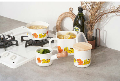 アデリアレトロ ホーロー 保存容器 キャニスターNew ズーメイト ADR-55 木蓋 コーヒー シュガーポット 茶葉 雑貨 琺瑯 ブランド グッズ かわいい 動物 アニマル 豹 虎(代引不可)