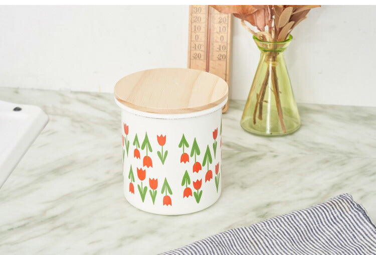 アデリアレトロ ホーロー 保存容器 キャニスターNew ズーメイト ADR-55 木蓋 コーヒー シュガーポット 茶葉 雑貨 琺瑯 ブランド グッズ かわいい 動物 アニマル 豹 虎(代引不可)