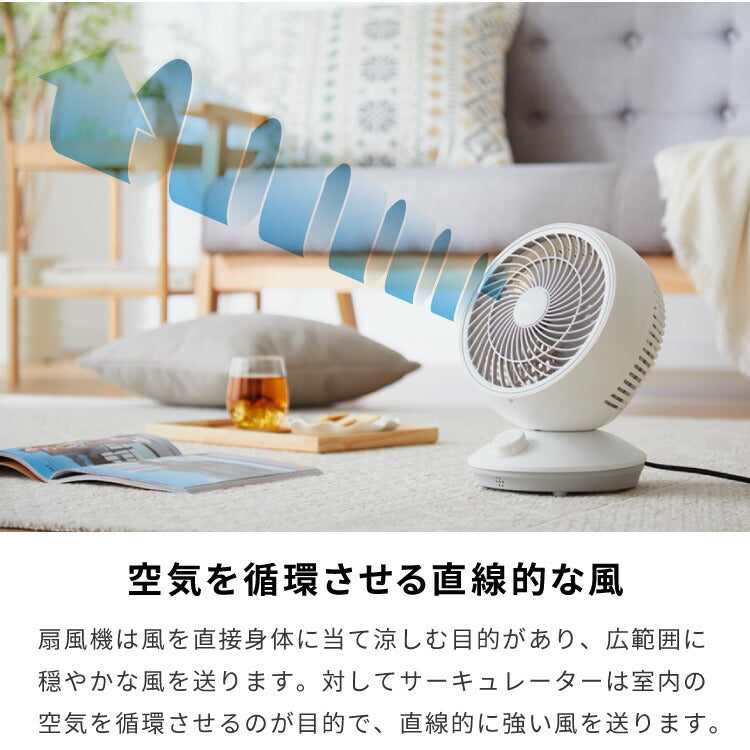 ERETTO mono スイングサーキュレーター 扇風機 DC 静音 首振り 3D送風 換気 省エネ 節電 コンパクト 小型扇風機 送風機 湿気対策 節電(代引不可)