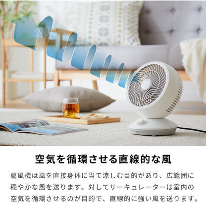 ERETTO mono スイングサーキュレーター 扇風機 DC 静音 首振り 3D送風 換気 省エネ 節電 コンパクト 小型扇風機 送風機 湿気対策 節電(代引不可)