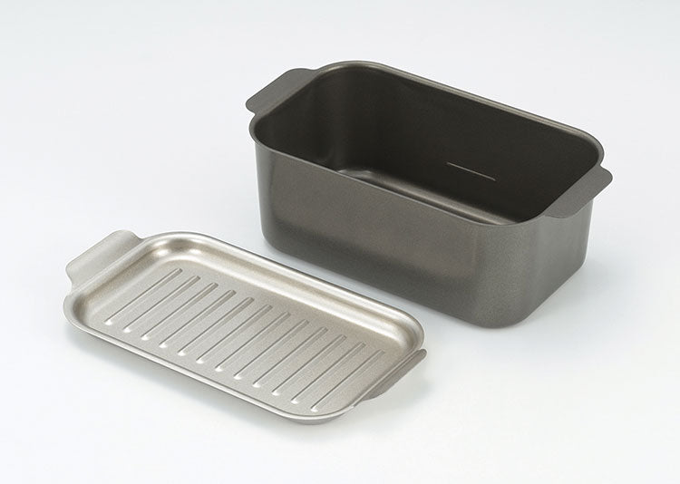 鉄製 角型天ぷら鍋 フタ付き 燕 天ぷら鍋 揚げ物 鍋 トレイ兼用 フタ付き 揚げ鍋 フライヤー 便利 ギフト