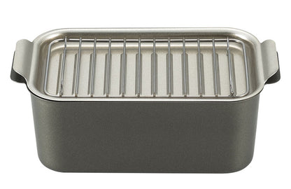 角型 天ぷら鍋 四角鍋 蓋付 食彩亭 TP-16 アミ 温度計 付 セット タマハシ 天ぷら 鍋 天麩羅 テンプラ フタ 兼 バット てんぷら鍋 長方形 油 節約 四角形 四角