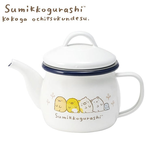 「すみっコぐらし」ホーローティーポット(ストレーナー付) キャラクター キッチン用品 かわいい(代引不可)