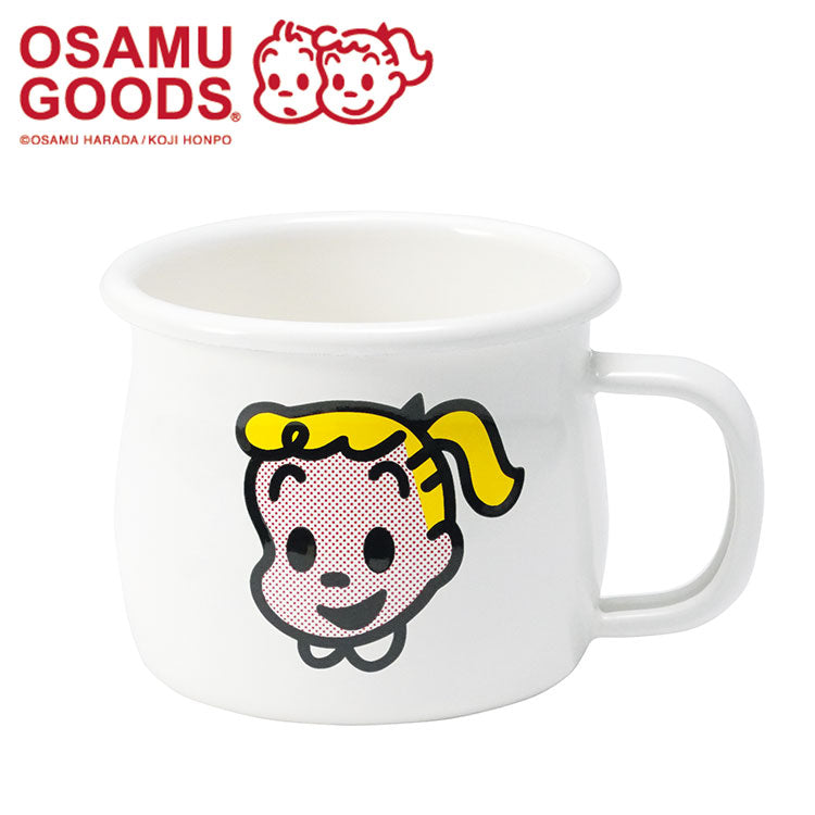 「OSAMU GOODS」フェイス ホーローマグカップ ジル キャラクター キッチン用品 かわいい(代引不可)