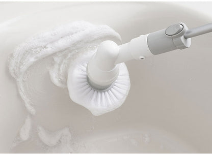 エレット 充電式ロングポリッシャー 電動ポリッシャー ロングポリッシャー 高所 低所 掃除 スティックタイプ ET-05 ブラシ ハンディタイプ ブラシ3点付き 充電式 コードレス お風呂 浴槽 床 壁 天井(代引不可)