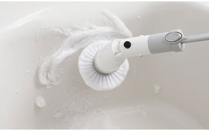 バスポリッシャー コードレス 充電式 タマハシ エレット 充電式ロングポリッシャー 角度付 ET-06 お風呂 浴槽 床 壁 天井 蛇口 電動ポリッシャー ハンディ 床洗浄機 洗面台 大円 デッキブラシ(代引不可)