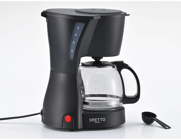 ERETTO "mono"5CUPコーヒーメーカー 最大5杯 5カップ分 抽出 コーヒー 珈琲 ペーパーフィルター 不要 ペーパーレス フィルターなし 資源 節約 本格的 おしゃれ コーヒーマシン ドリップ式(代引不可)