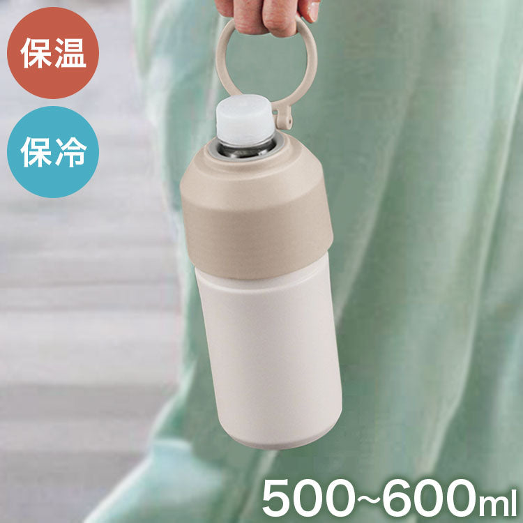 ゴーゴーボトルホルダー ペットボトル ボトルケース 保冷 保温 500ml 600ml ボトル 対応 お茶 スポーツドリンク ホットドリンク 飲み物 ケース 持ち歩き GO-01 真空二重ステンレス 取っ手付き(代引不可)
