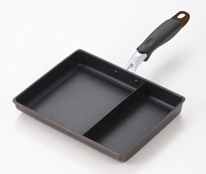 ネオ モーニングエッグパン IH対応 ツインパン 仕切り付き フッ素樹脂 加工 玉子焼 お弁当 時間短縮 卵焼き 卵焼き器 玉子焼器 エッグパン たまご焼き 炒め物 おかず 朝ごはん ガス対応(代引不可)