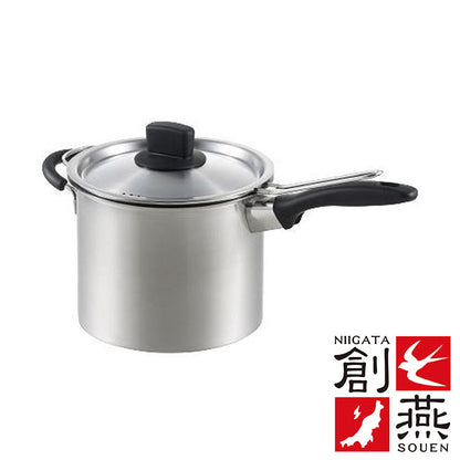 創燕 ミニパスタポット18cm(ストレーナー付)(代引不可)