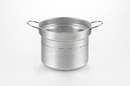 創燕 パスタポット 22cm 蓋付 目盛付き パスタ鍋(代引不可)