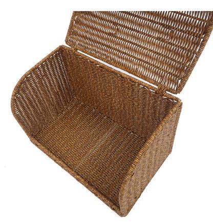 ラタン調 ブレッドケース UTILE ユティル 洗えるバスケット PPラタン 水洗い 手編み かご パンケース 食パン入れ ブレッドボックス カウンター上収納 キッチン収納 おしゃれ