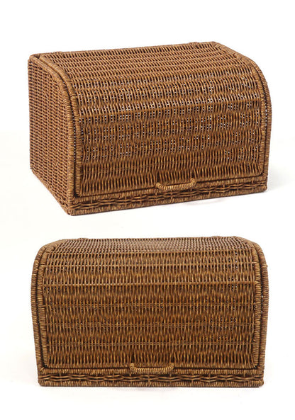 ラタン調 ブレッドケース UTILE ユティル 洗えるバスケット PPラタン 水洗い 手編み かご パンケース 食パン入れ ブレッドボックス カウンター上収納 キッチン収納 おしゃれ