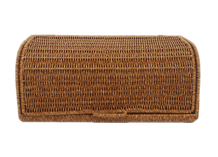 ラタン調 ブレッドケース ロング UTILE ユティル 洗えるバスケット PPラタン 水洗い 手編み かご パンケース 食パン入れ ブレッドボックス カウンター上収納 キッチン収納 おしゃれ